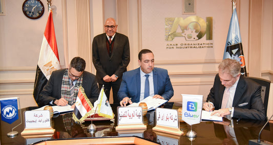 BluEV signed a tripartite MOU with the Arab Organization for Industrialization (AOI) and CHLORIDE Egypt S.A.E to achieve the ultimate goal of localizing the manufacture of lithium batteries and electronic control units for Light Electric Vehicles.